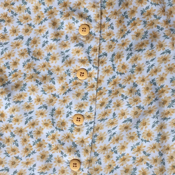 Vintage- Express - Daisy Print Mini Skirt - Sz 5/6 - Picture 3 of 5